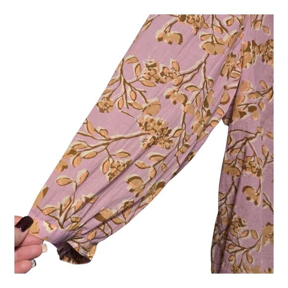 J Jill Womens Button Up Shirt Size 2X Pink Floral Print Long Sleeves Lightweight - Picture 7 of 11